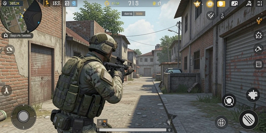 Tangkapan layar menunjukkan pertarungan sengit dalam game FPS 365ZK.