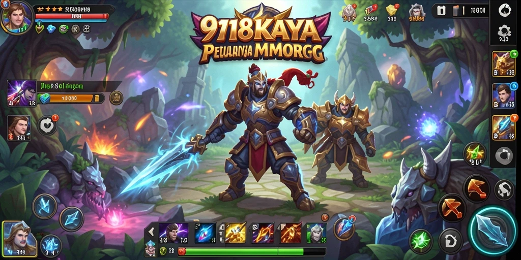 Tampilan menarik dari gameplay MMORPG 918KAYA yang mendebarkan.