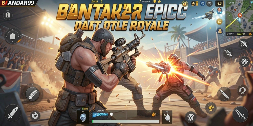 Gameplay seru BANDAR99 di tengah pertempuran Battle Royale.
