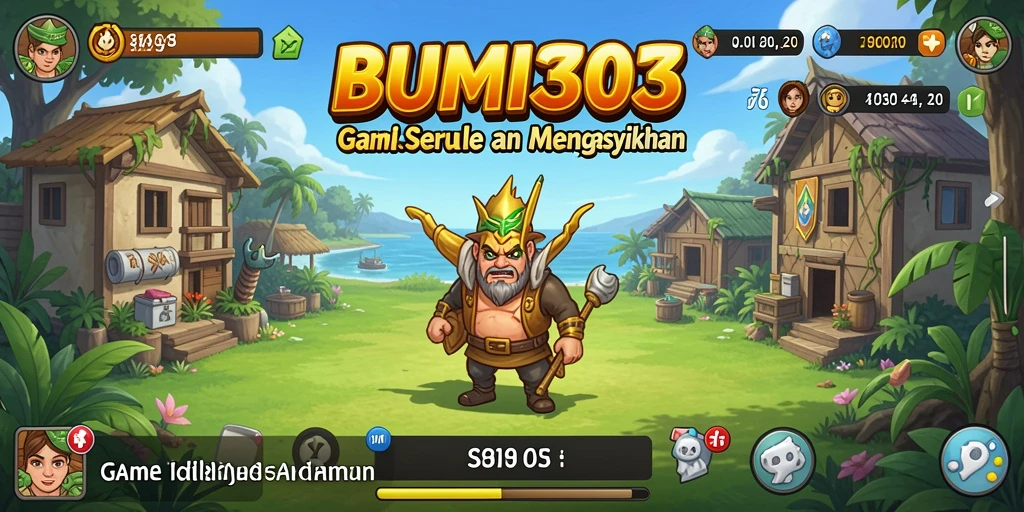 Tampilan gameplay menarik di BUMI303 dengan elemen Idle.