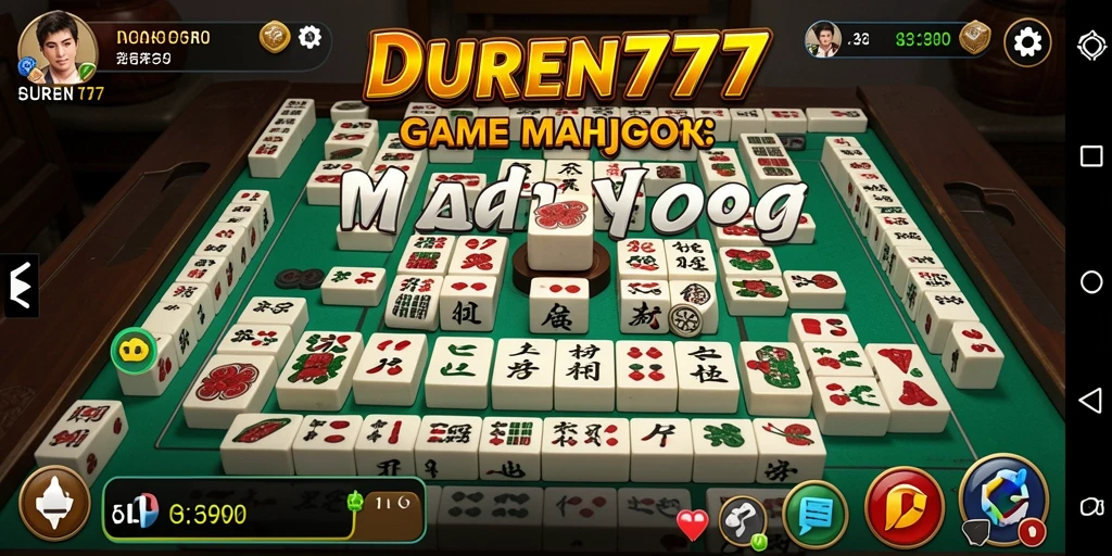 Screenshot DUREN777 menampilkan gameplay seru permainan Mahjong.
