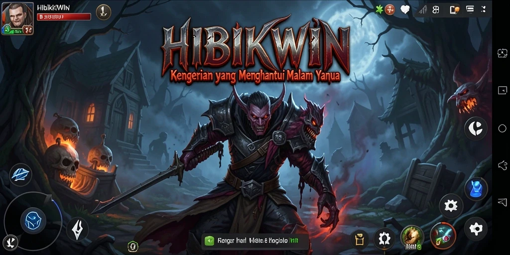 Gameplay menegangkan dengan suasana horor yang intens di HIBIKWIN.