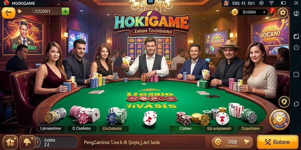 Tampilan menarik dari permainan Live Casino dalam HOKIGAME.