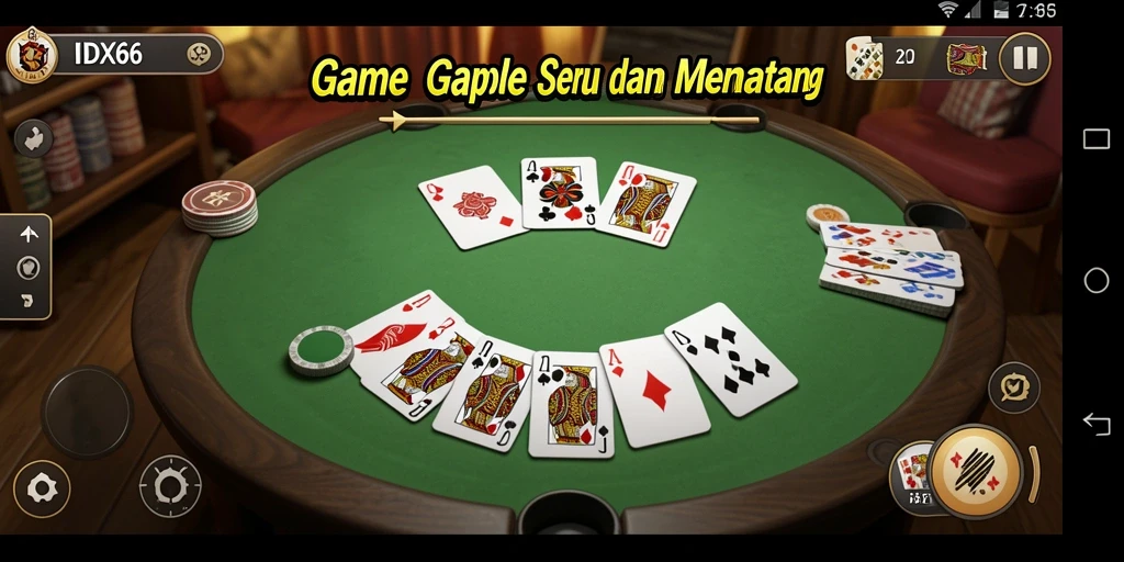 Tampilan gameplay Gaple yang seru dan menantang di IDX66.