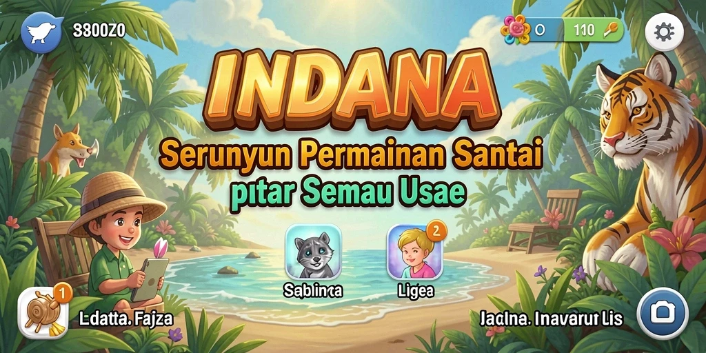 Tampilan gameplay <strong>INDAAA</strong> yang ceria dan menawan.