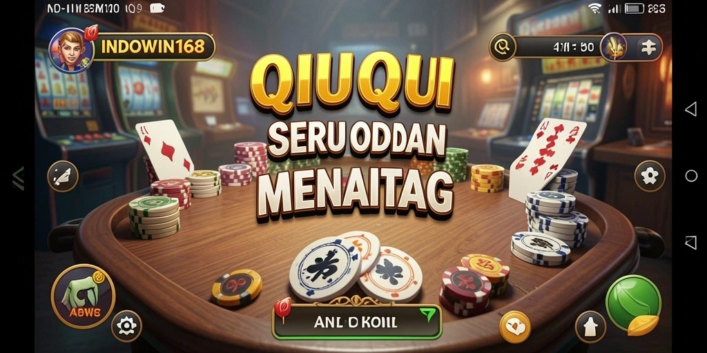 Tampilan gameplay seru dalam INDOWIN168 yang menampilkan QiuQiu.