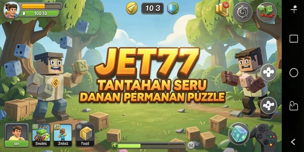 Tampilan gameplay seru dalam JET77 dengan tantangan Puzzle yang menarik.