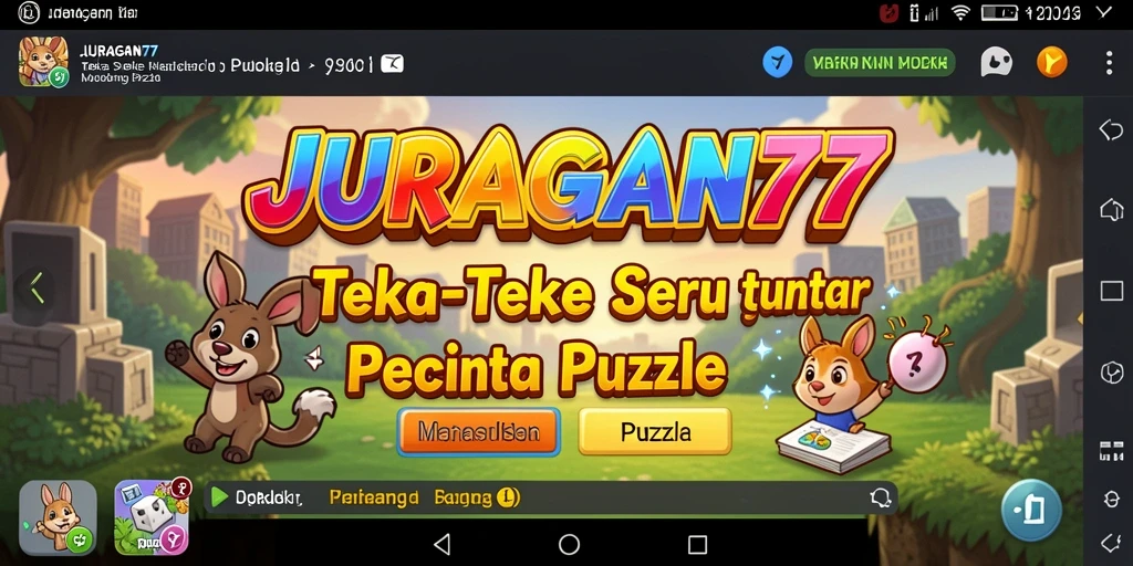 Tampilan gameplay yang menarik dari JURAGAN77 dengan teka-teki seru.