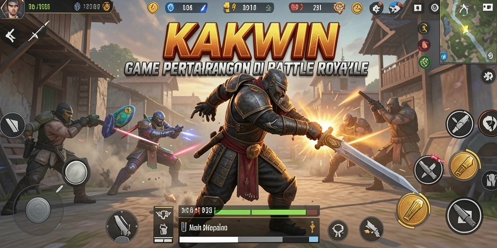 Tampilan gameplay seru KAKWIN dalam aksi Battle Royale.