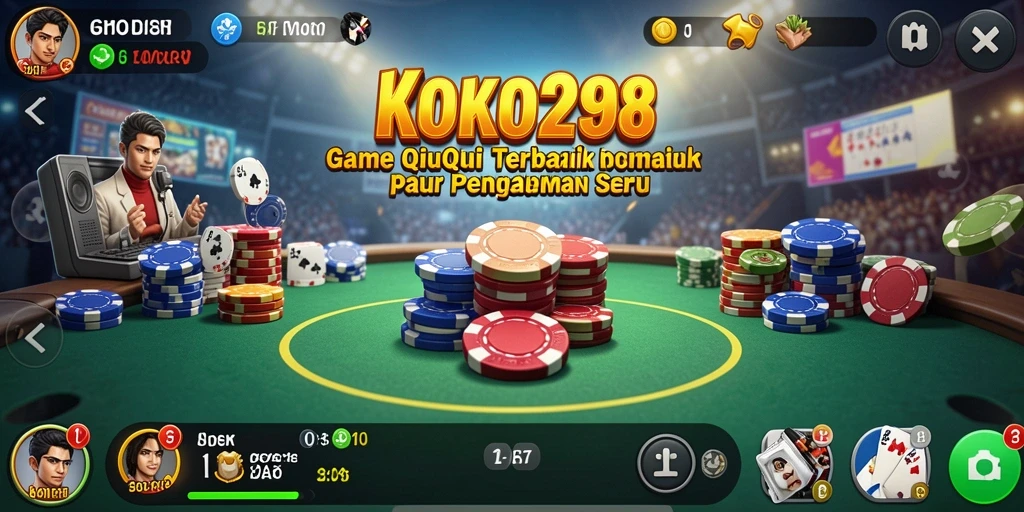 Tampilan utama KOKO288 dengan gameplay QiuQiu yang seru.