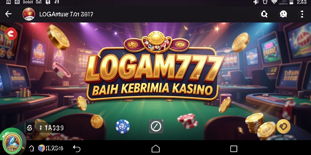 Tampilan menarik dari gameplay Kasino LOGAM777 yang mendebarkan.