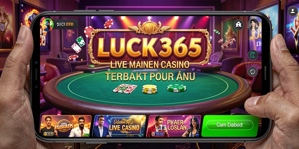 Screenshot gameplay LUCK365 yang menunjukkan dealer langsung dalam aksi.