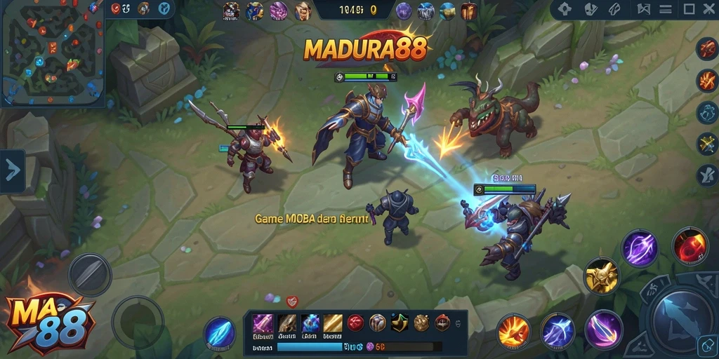 Tangkapan layar gameplay intens dari MADURA88 yang menunjukkan aksi dan strategi.