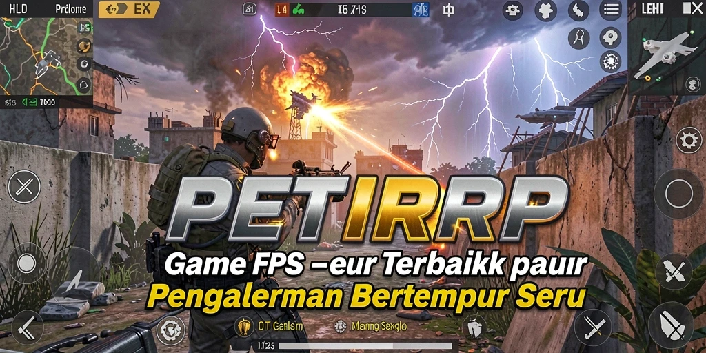 Tampilan gameplay PETIRRP yang seru dan memukau dalam pertempuran.