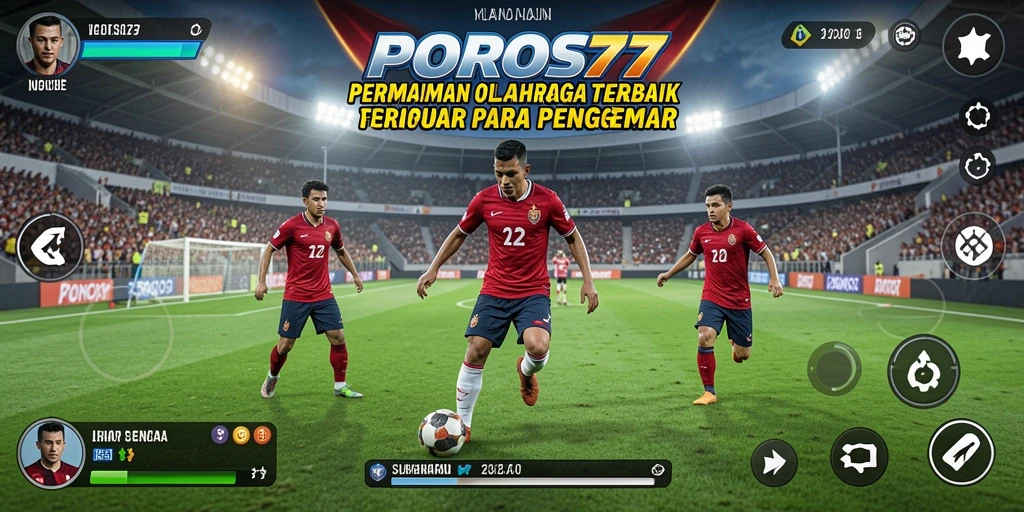 Screenshot permainan POROS77 yang menunjukkan aksi menarik di lapangan.