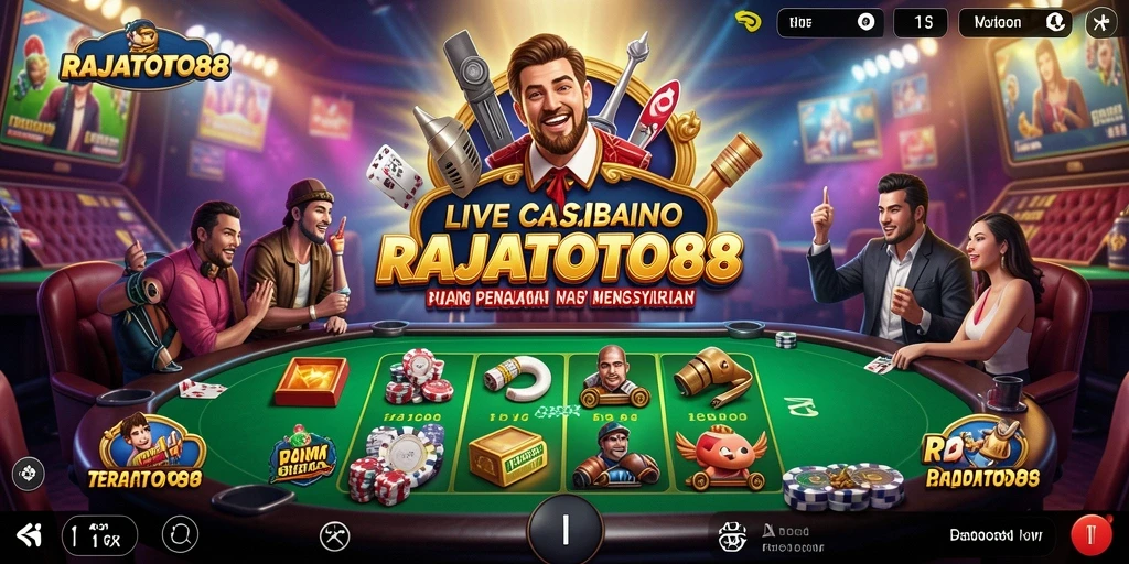 Screenshot gameplay RAJATOTO88 dengan dealer live yang profesional.