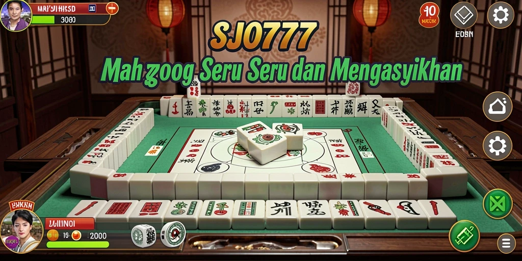 Screenshot SJO777 menunjukkan gameplay Mahjong yang menarik dan penuh warna.