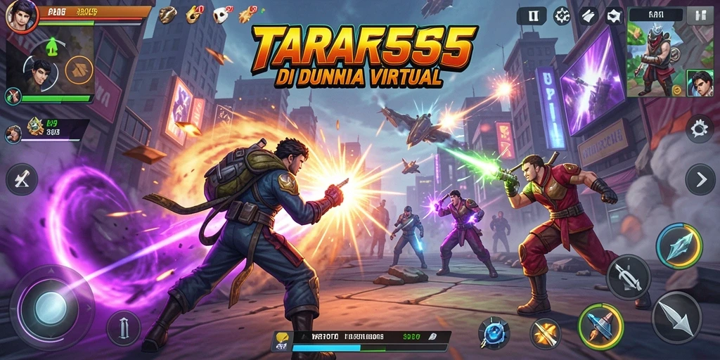 Screenshot TAR555 menampilkan aksi pertarungan yang mendebarkan dan karakter kuat.