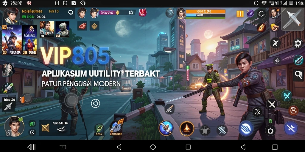Tampilan antarmuka pengguna aplikasi VIP805 yang efisien.
