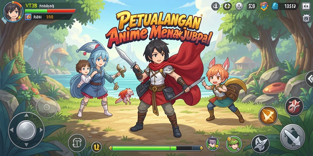 Tampilan gameplay menarik dari VT38 dengan karakter Anime ikonik.
